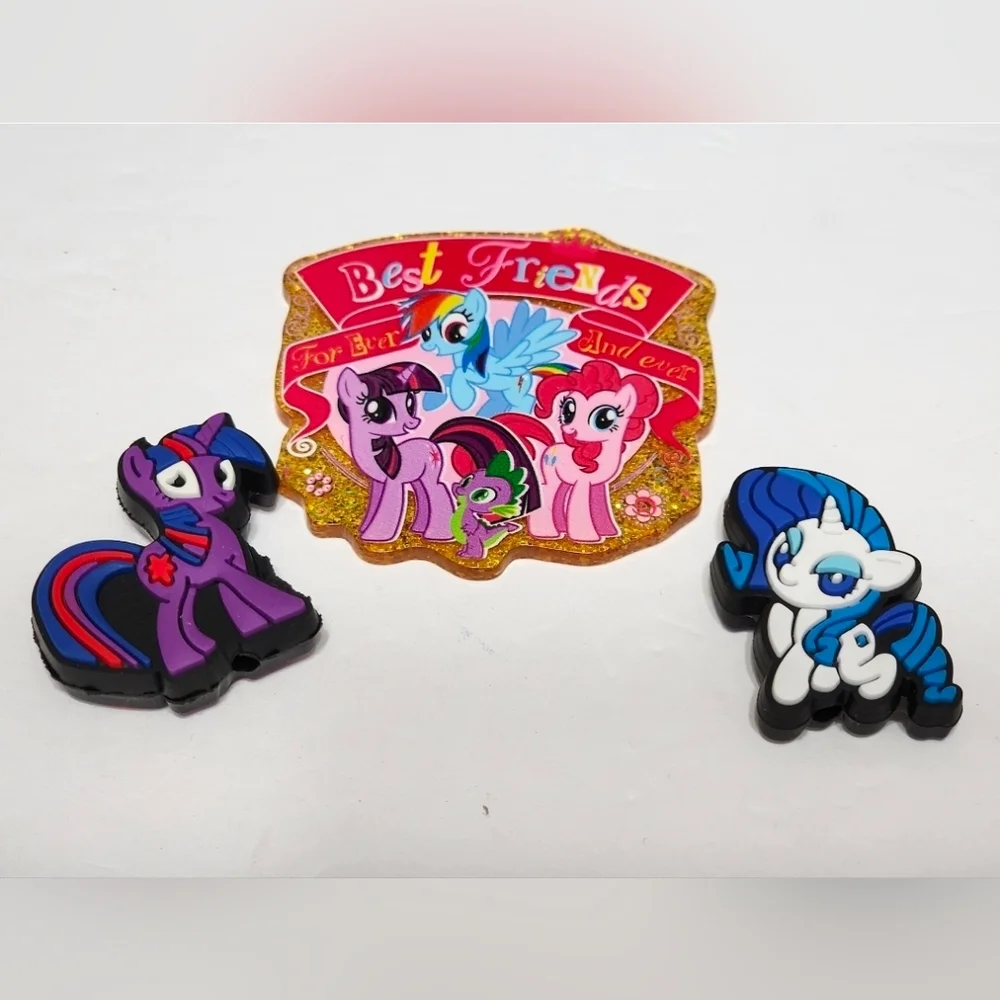 Flatback Pony Focal Beads Best Friends Craft‎ Badge Keychain Bag Clip Magnet